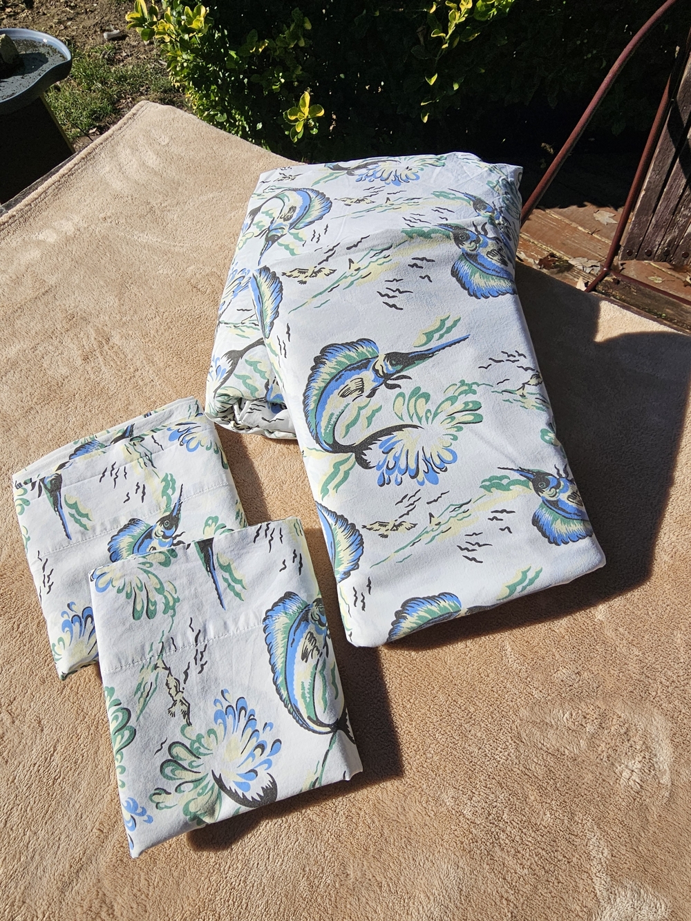 Pottery Barn Kids Fish Print Sheet Set - Full